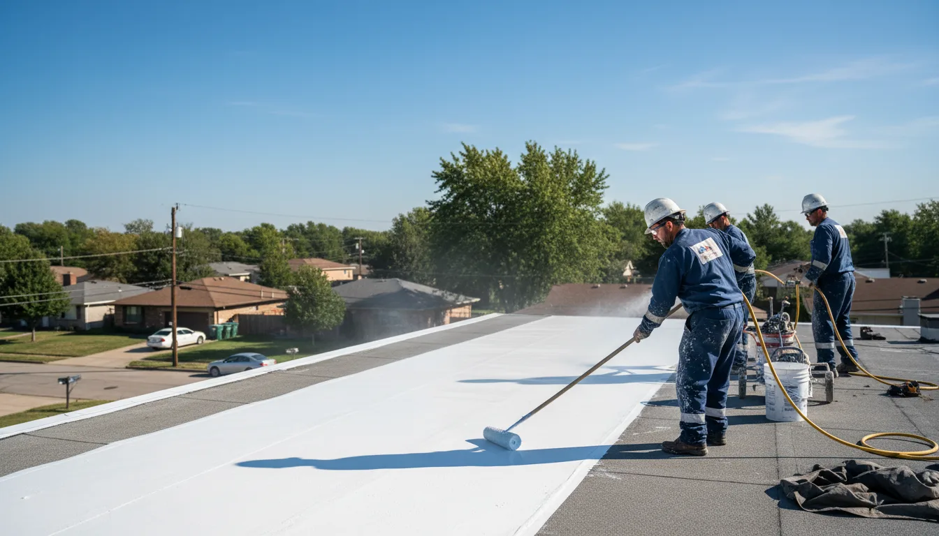 Commercial roof coating in Brusett, MT near me